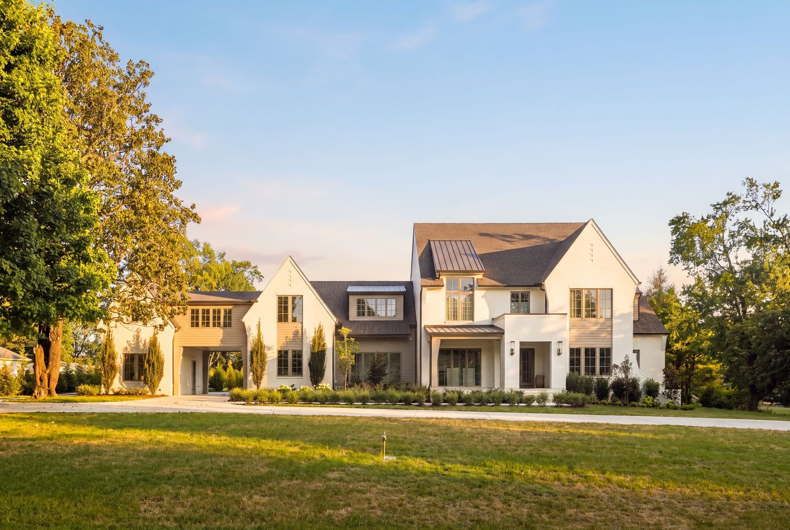6103 Bryan Place, Brentwood — front elevation at golden hour