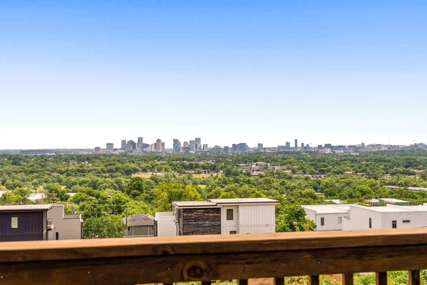 Downtown Nashville skyline seen from a Shepherd Group project on Summit Avenue